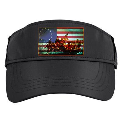 Patriotic Betsy Ross The Crossing Of Delaware Adult Drive Performance Visor