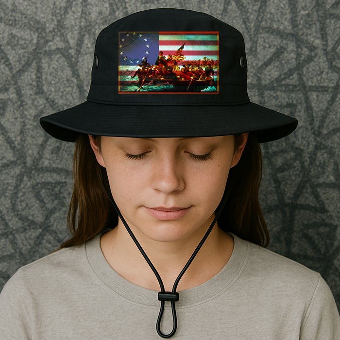 Patriotic Betsy Ross The Crossing Of Delaware Bucket Hat