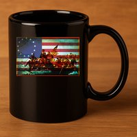 Patriotic Betsy Ross The Crossing Of Delaware 11oz C Handle Ceramic Mug