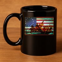 Patriotic Betsy Ross The Crossing Of Delaware 11oz C Handle Ceramic Mug