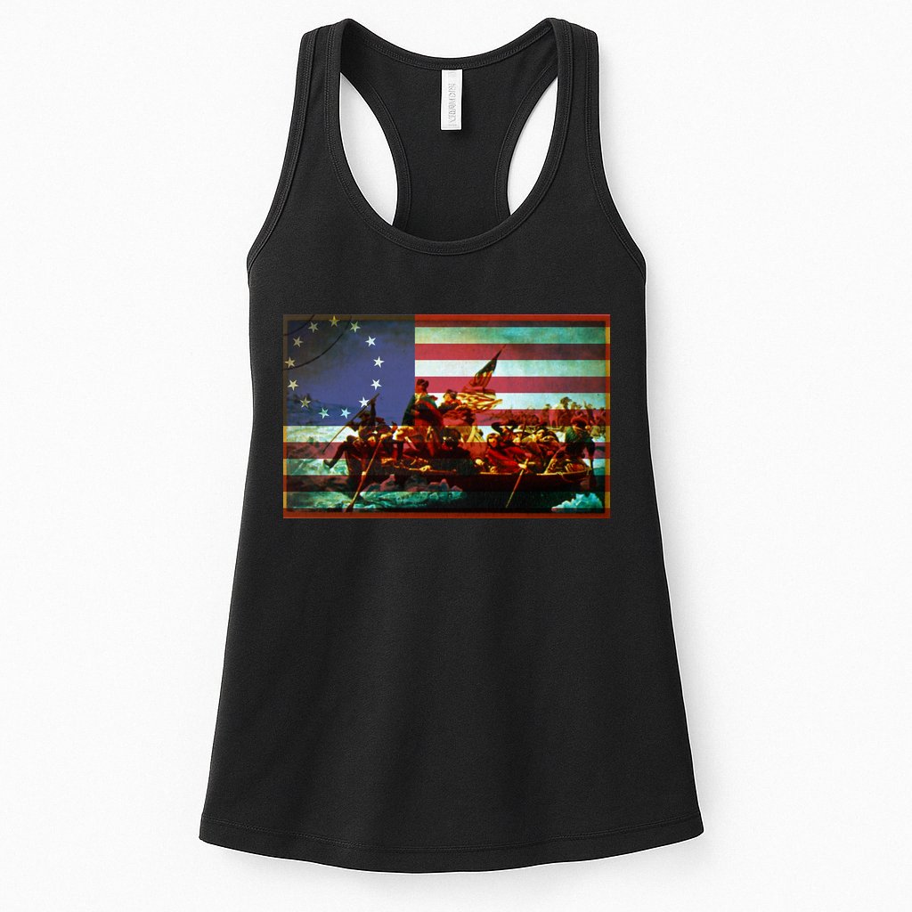 Patriotic Betsy Ross The Crossing Of Delaware Womens Tank Top