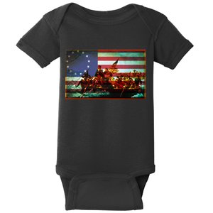 Patriotic Betsy Ross The Crossing Of Delaware Baby Bodysuit