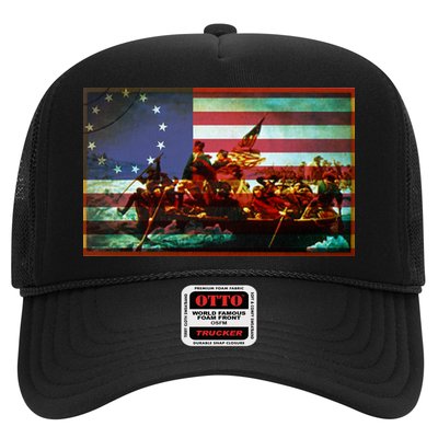 Patriotic Betsy Ross The Crossing Of Delaware Trucker Hat