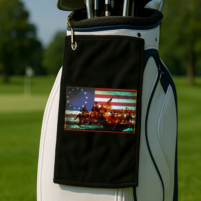 Patriotic Betsy Ross The Crossing Of Delaware Golf Towel