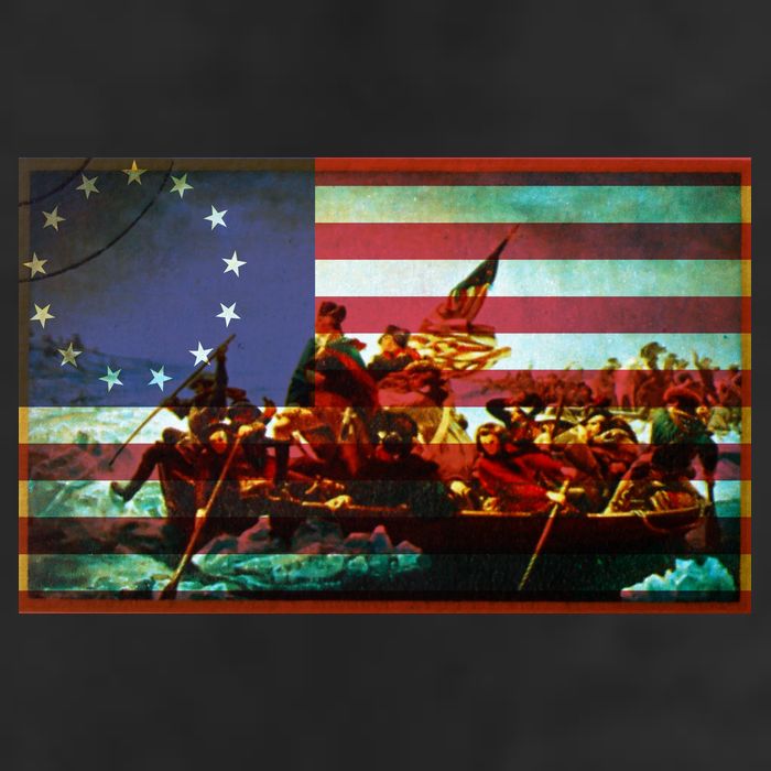 Patriotic Betsy Ross The Crossing Of Delaware Golf Towel