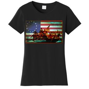 Patriotic Betsy Ross The Crossing Of Delaware Women's T-Shirt