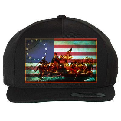 Patriotic Betsy Ross The Crossing Of Delaware Wool Snapback Cap