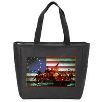 Patriotic Betsy Ross The Crossing Of Delaware Zip Tote Bag