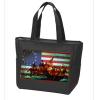 Patriotic Betsy Ross The Crossing Of Delaware Zip Tote Bag