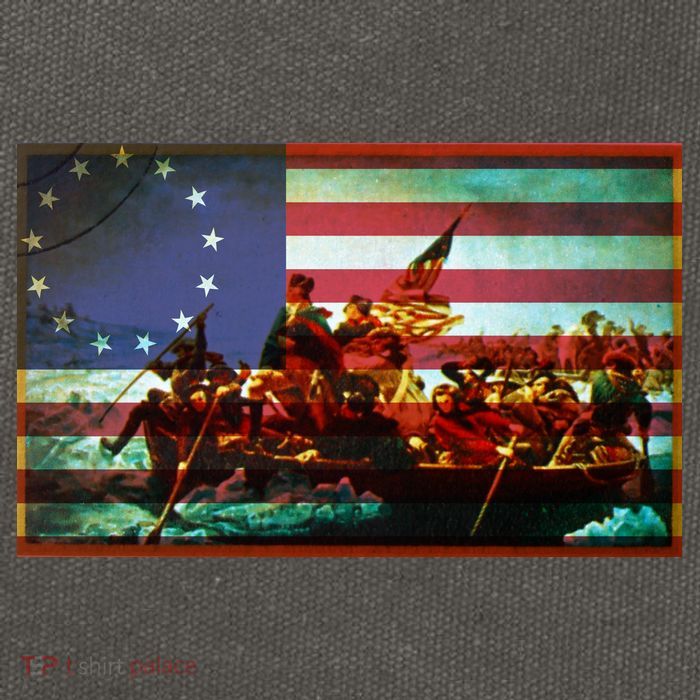 Patriotic Betsy Ross The Crossing Of Delaware Cotton Canvas Backpack