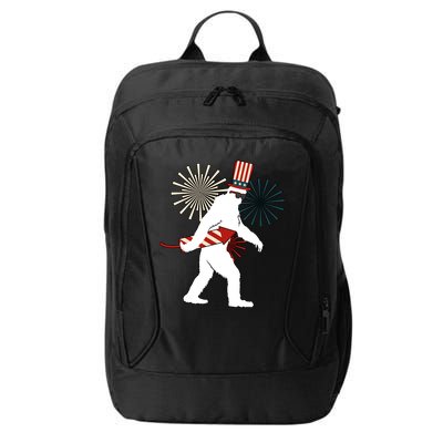 Patriotic Bigfoot Fireworks 4th of July City Backpack