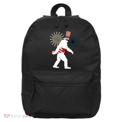 Patriotic Bigfoot Fireworks 4th of July 16 in Basic Backpack