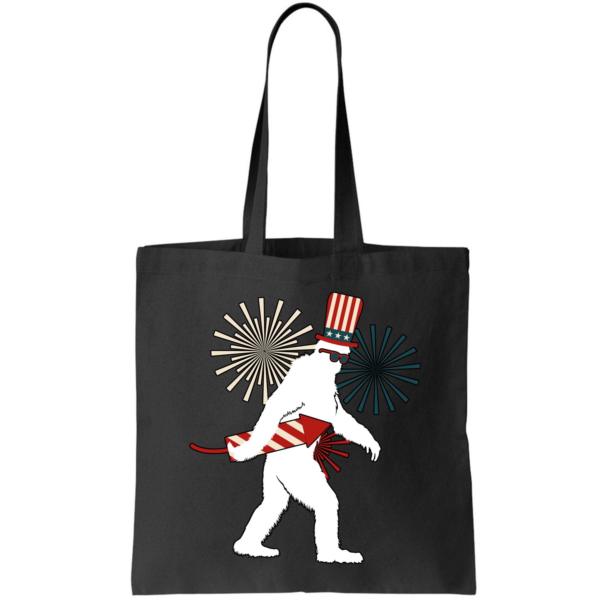 Patriotic Bigfoot Fireworks 4th of July Bag
