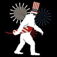 Patriotic Bigfoot Fireworks 4th of July Bag