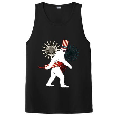 Patriotic Bigfoot Fireworks 4th of July PosiCharge Competitor Tank