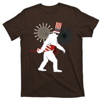 Patriotic Bigfoot Fireworks 4th of July T-Shirt