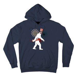 Patriotic Bigfoot Fireworks 4th of July Hoodie