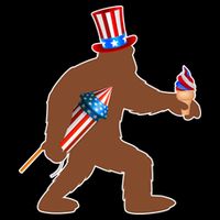 Patriotic Bigfoot Fireworks USA Backpack