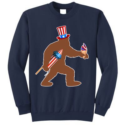Patriotic Bigfoot Fireworks USA Sweatshirt