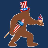 Patriotic Bigfoot Fireworks USA Flatbill Hat