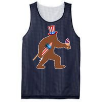 Patriotic Bigfoot Fireworks USA Mesh Reversible Basketball Jersey Tank