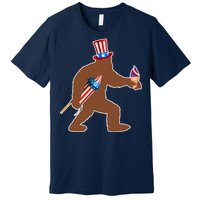 Patriotic Bigfoot Fireworks USA Premium T-Shirt