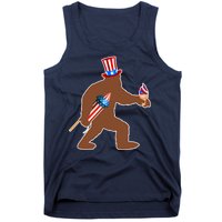 Patriotic Bigfoot Fireworks USA Tank Top