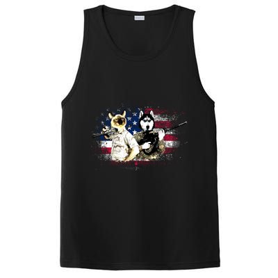 Patriotic Cat And Wolf Troops PosiCharge Competitor Tank