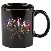 Patriotic Donald Trump On A Dinosaur 11oz C Handle Ceramic Mug