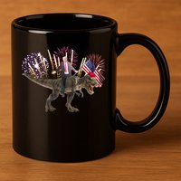 Patriotic Donald Trump On A Dinosaur 11oz C Handle Ceramic Mug