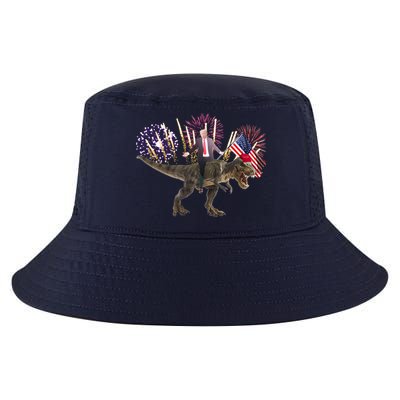 Patriotic Donald Trump On A Dinosaur Cool Comfort Performance Bucket Hat