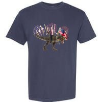 Patriotic Donald Trump On A Dinosaur Garment-Dyed Heavyweight T-Shirt