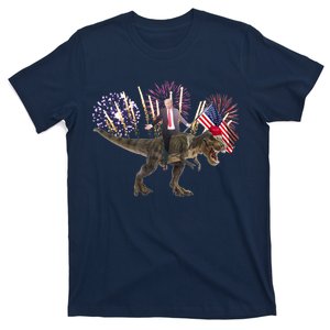 Patriotic Donald Trump On A Dinosaur T-Shirt