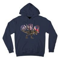 Patriotic Donald Trump On A Dinosaur Tall Hoodie