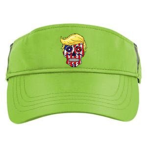 Patriotic Donald Trump Sugar Skull Adult Drive Performance Visor