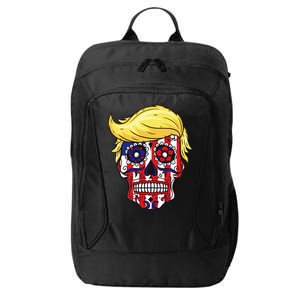 Patriotic Donald Trump Sugar Skull City Backpack