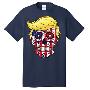 Patriotic Donald Trump Sugar Skull Tall T-Shirt