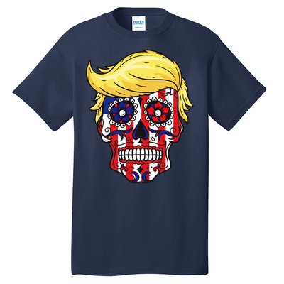 Patriotic Donald Trump Sugar Skull Tall T-Shirt