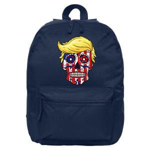 Patriotic Donald Trump Sugar Skull 16 in Basic Backpack