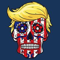 Patriotic Donald Trump Sugar Skull 16 in Basic Backpack