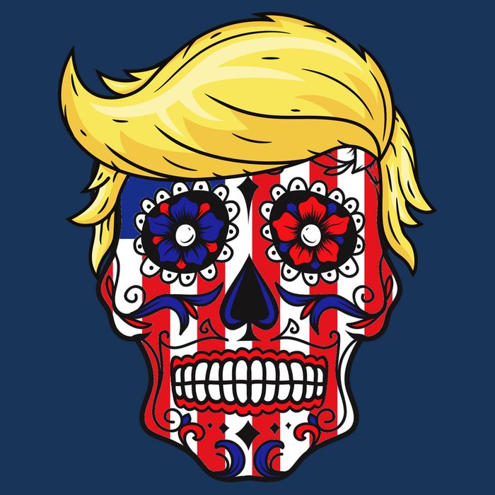 Patriotic Donald Trump Sugar Skull 16 in Basic Backpack