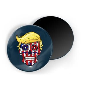 Patriotic Donald Trump Sugar Skull Magnet