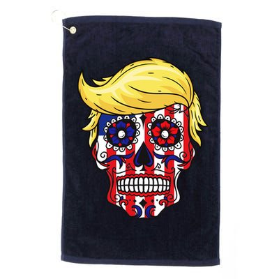 Patriotic Donald Trump Sugar Skull Golf Towel