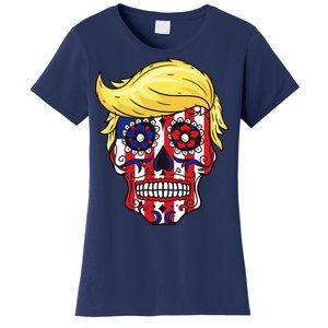 Patriotic Donald Trump Sugar Skull Women's T-Shirt