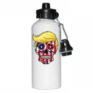 Patriotic Donald Trump Sugar Skull Aluminum Water Bottle