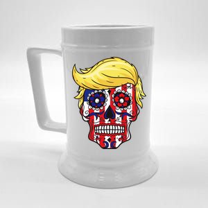 Patriotic Donald Trump Sugar Skull Beer Stein