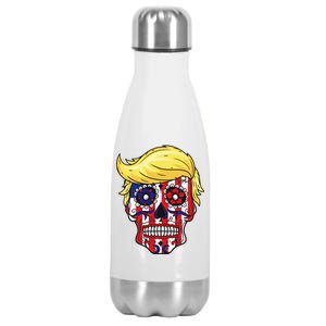 Patriotic Donald Trump Sugar Skull Stainless Steel Insulated Water Bottle