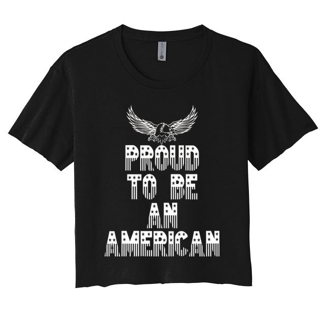 Patriotic Eagle Proud To Be An American Crop Top