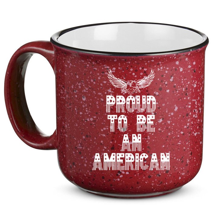 Patriotic Eagle Proud To Be An American 15oz Campfire Ceramic Mug