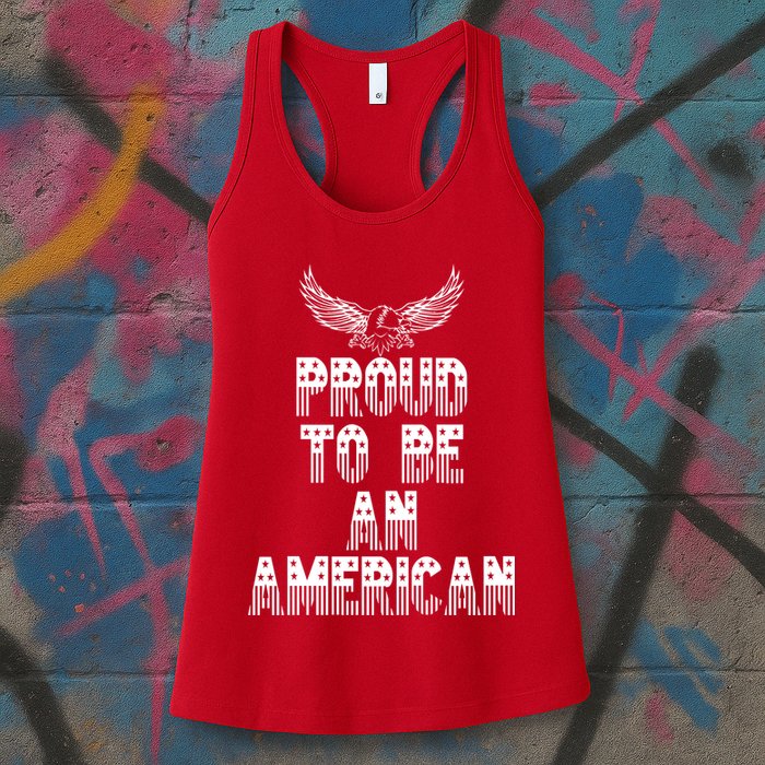 Patriotic Eagle Proud To Be An American Womens Tank Top
